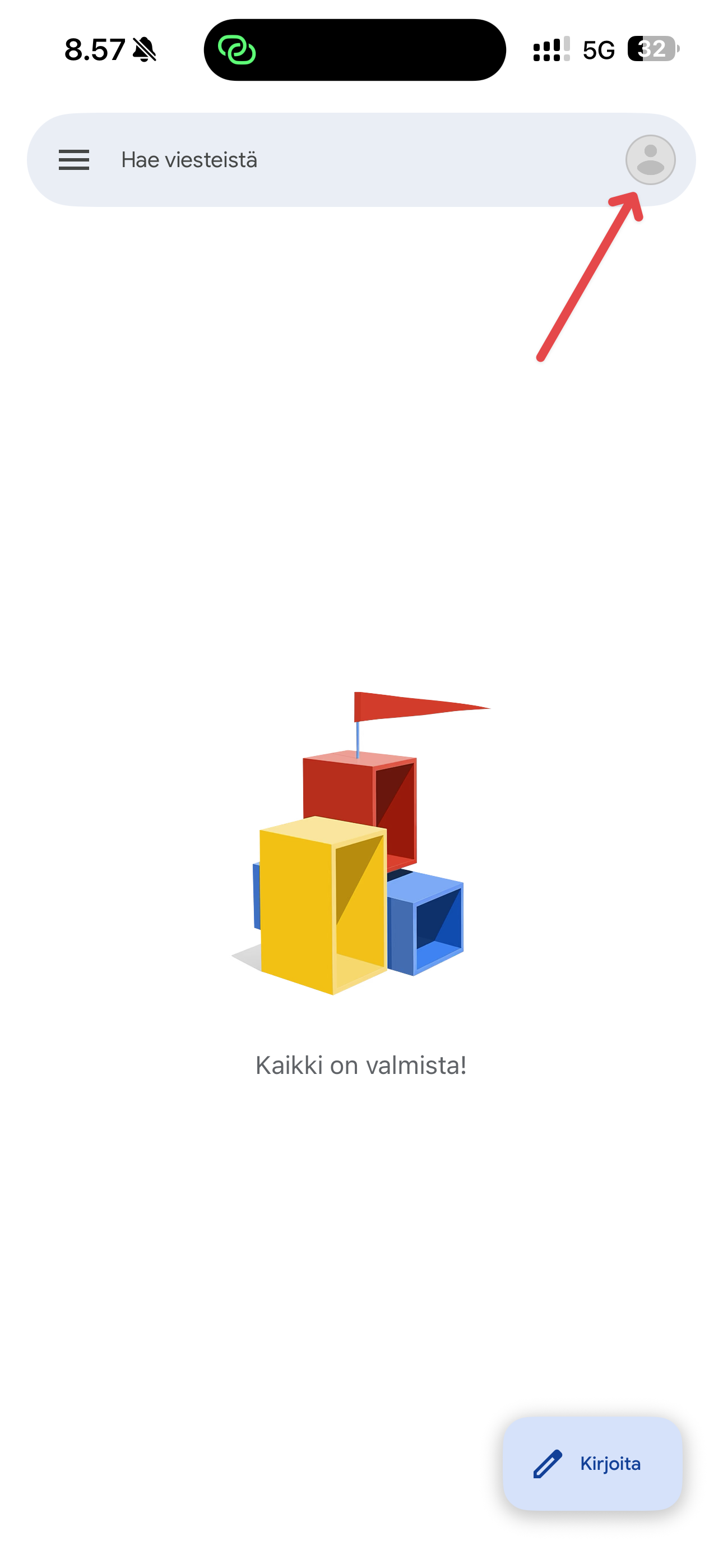 Avaa käyttäjävalikko