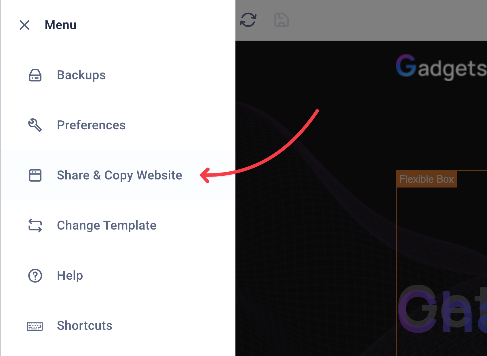 Share & Copy Website-painike